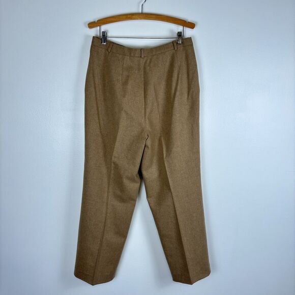 VTG Pendleton Womens 16 Beige Tan High Waisted Trousers Pants Virgin Wool Lined - Picture 4 of 6